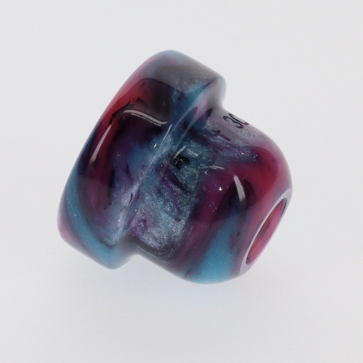 Trumpet Mouthpiece Top: Acrylic - Neon Nebula