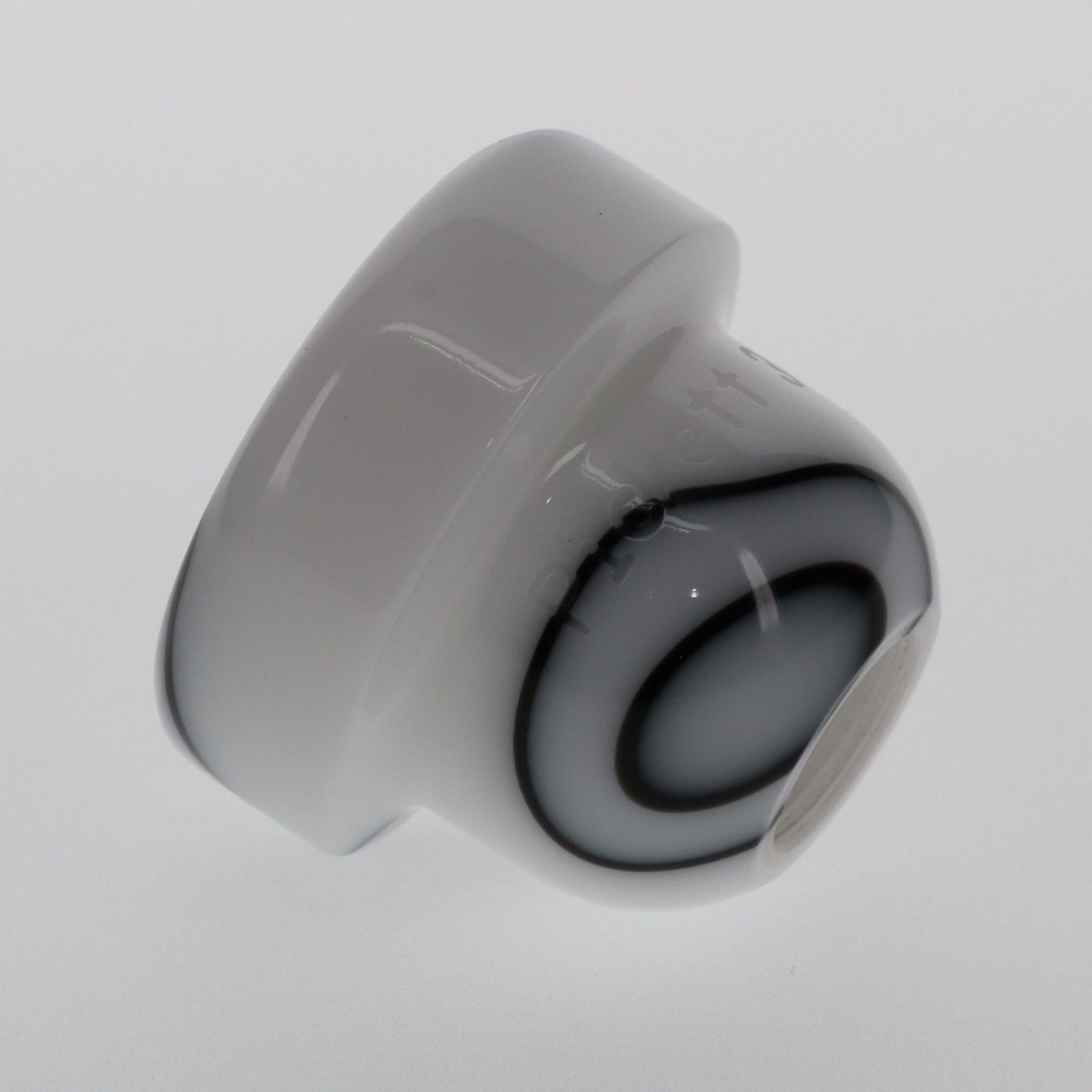 Trumpet Mouthpiece Top: Acrylic - Tuxedo Swirl