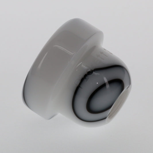 Trumpet Mouthpiece Top: Acrylic - Tuxedo Swirl